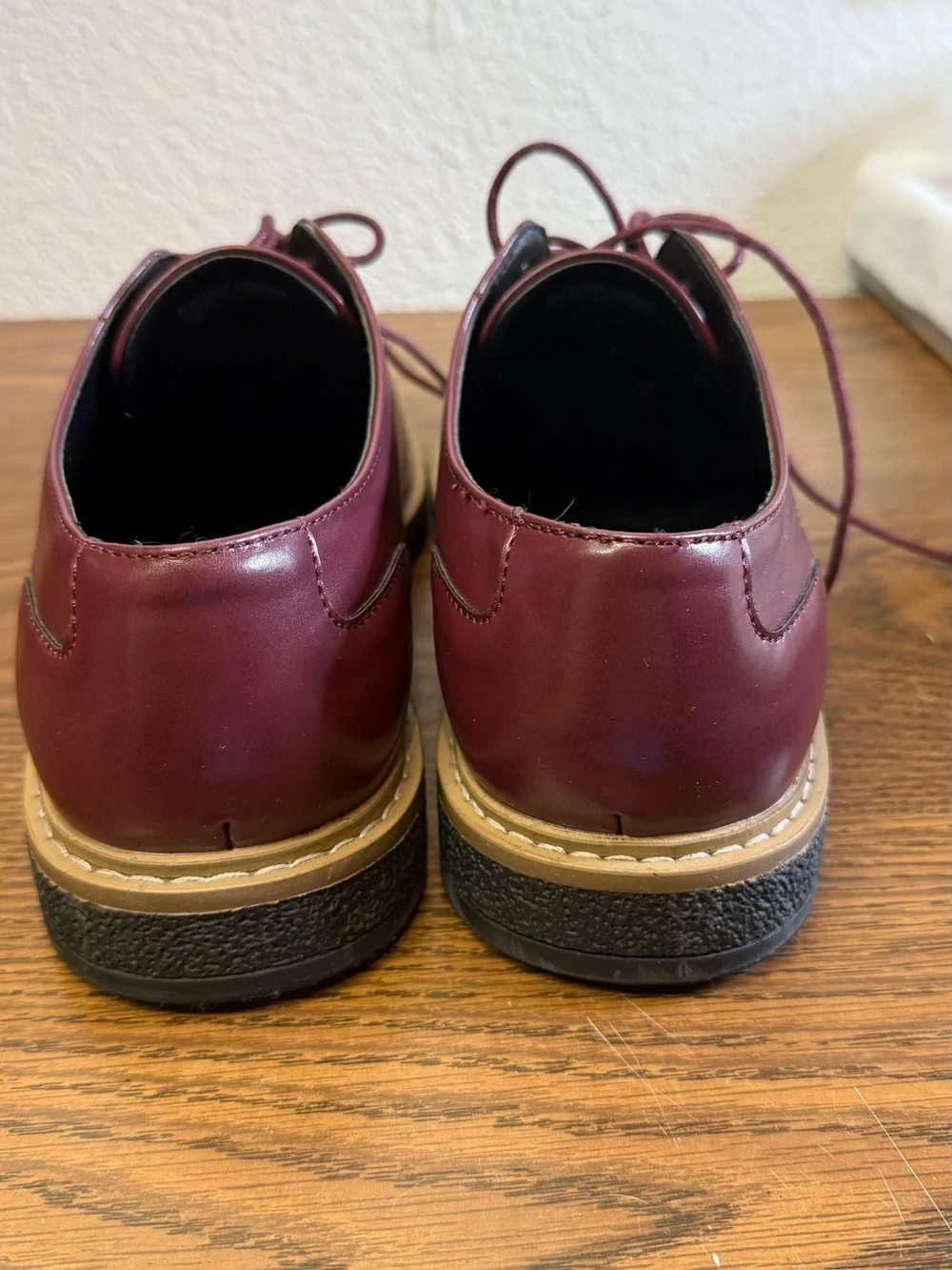 Alfani Men's Wine Leather Derby Shoes
